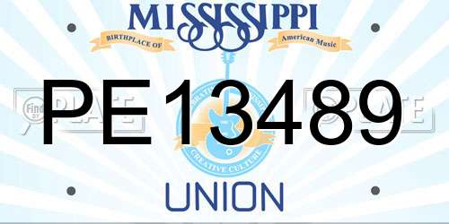 PE13489 Mississippi License Plate