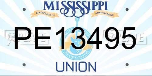 PE13495 Mississippi License Plate