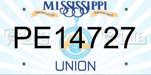 PE14727 Mississippi License Plate