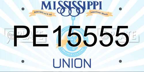 PE15555 Mississippi License Plate