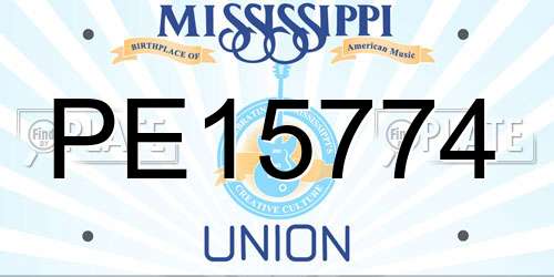 PE15774 Mississippi License Plate