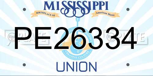 PE26334 Mississippi License Plate