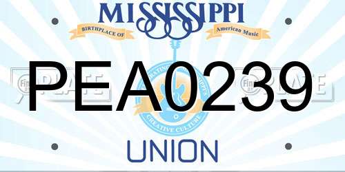 PEA0239 Mississippi License Plate