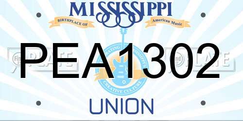 PEA1302 Mississippi License Plate