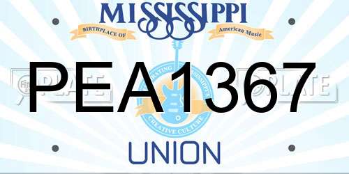PEA1367 Mississippi License Plate