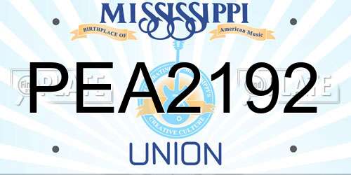 PEA2192 Mississippi License Plate