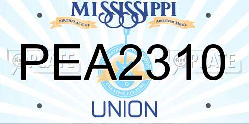 PEA2310 Mississippi License Plate