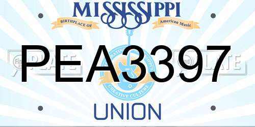 PEA3397 Mississippi License Plate