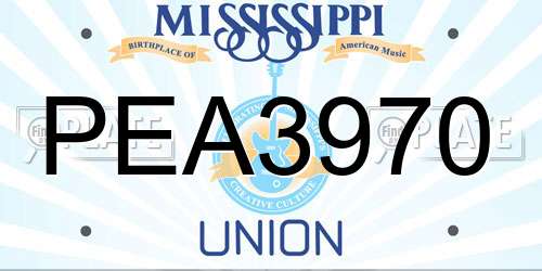 PEA3970 Mississippi License Plate