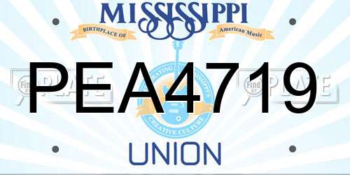 PEA4719 Mississippi License Plate