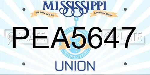PEA5647 Mississippi License Plate