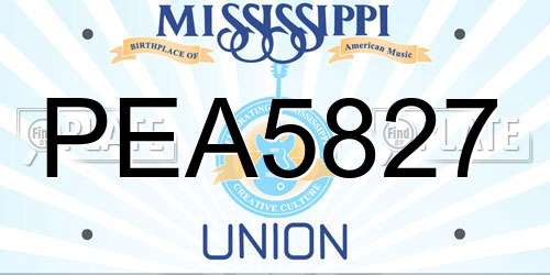 PEA5827 Mississippi License Plate