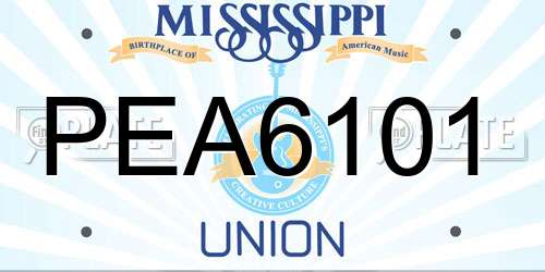 PEA6101 Mississippi License Plate