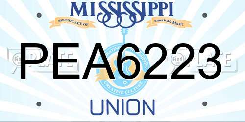 PEA6223 Mississippi License Plate