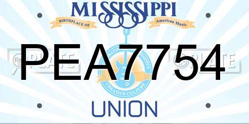 PEA7754 Mississippi License Plate