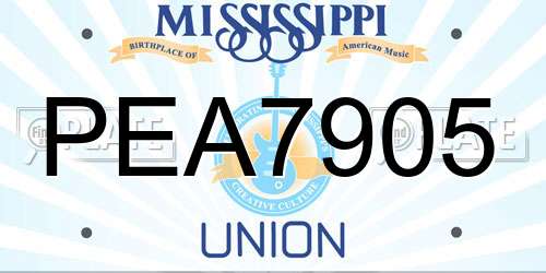 PEA7905 Mississippi License Plate