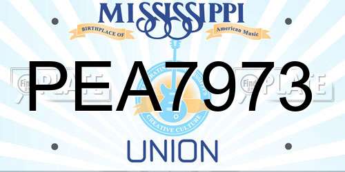 PEA7973 Mississippi License Plate