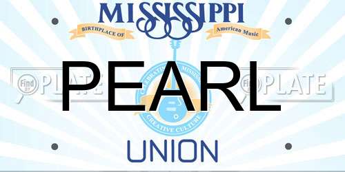 PEARL Mississippi License Plate