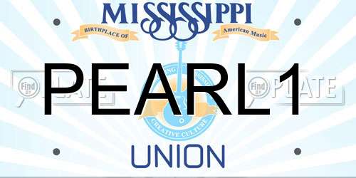 PEARL1 Mississippi License Plate