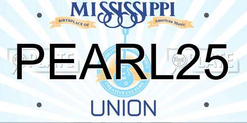 PEARL25 Mississippi License Plate