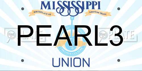 PEARL3 Mississippi License Plate