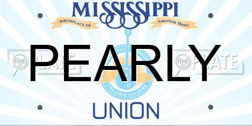 PEARLY Mississippi License Plate