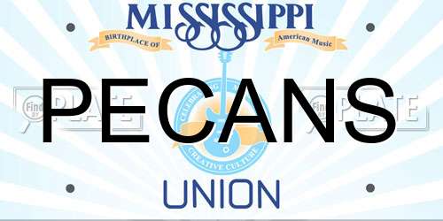 PECANS Mississippi License Plate