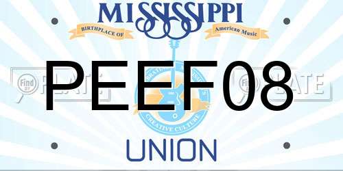 PEEF08 Mississippi License Plate
