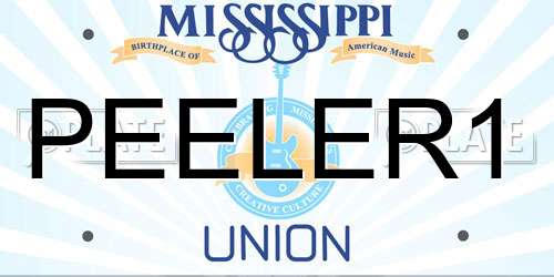 PEELER1 Mississippi License Plate