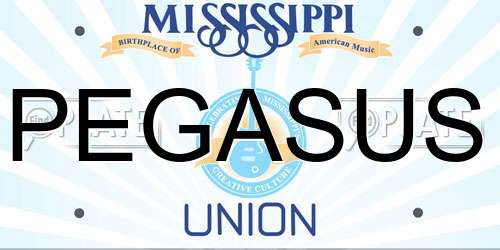 PEGASUS Mississippi License Plate