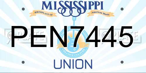 PEN7445 Mississippi License Plate