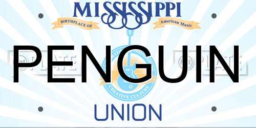 PENGUIN Mississippi License Plate