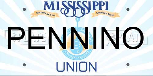 PENNINO Mississippi License Plate