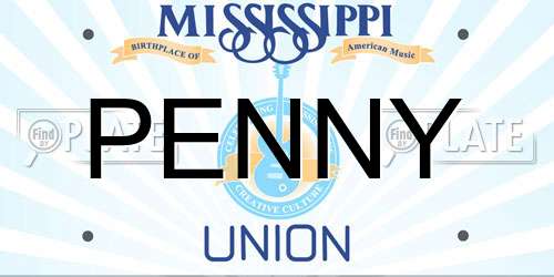 PENNY Mississippi License Plate