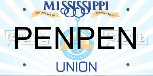 PENPEN Mississippi License Plate