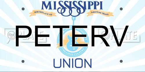 PETERV Mississippi License Plate