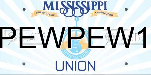 PEWPEW1 Mississippi License Plate