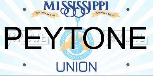 PEYTONE Mississippi License Plate