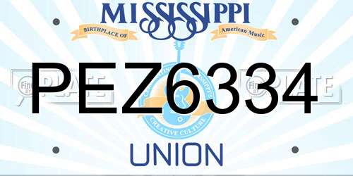 PEZ6334 Mississippi License Plate