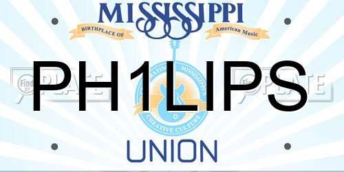 PH1LIPS Mississippi License Plate