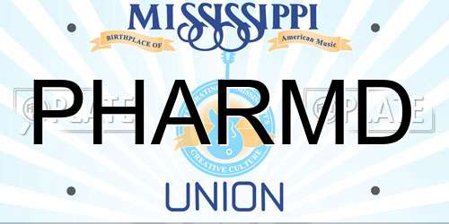 PHARMD Mississippi License Plate
