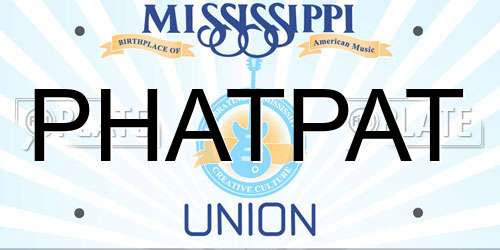 PHATPAT Mississippi License Plate