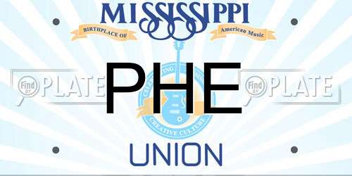 PHE Mississippi License Plate