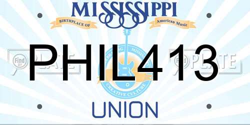 PHIL413 Mississippi License Plate