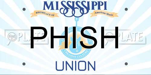 PHISH Mississippi License Plate