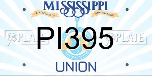 PI395 Mississippi License Plate