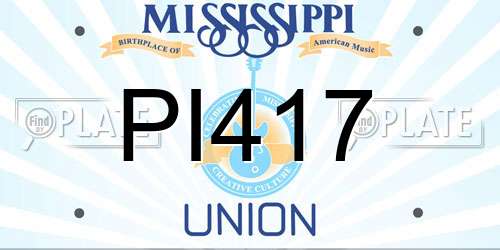 PI417 Mississippi License Plate