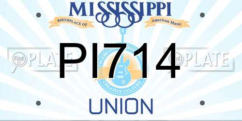 PI714 Mississippi License Plate