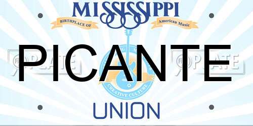 PICANTE Mississippi License Plate