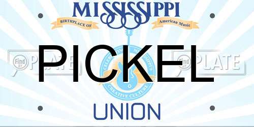 PICKEL Mississippi License Plate